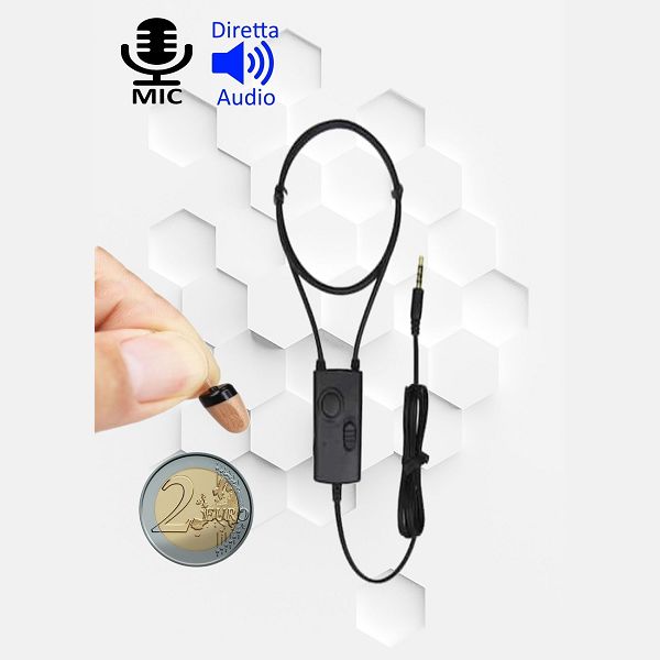 Microauricolare con collana induttiva