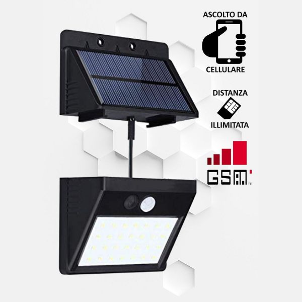 Microspia con pannello solare luce a led professionale
