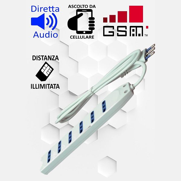 Ciabatta elettrica con microspia professionale