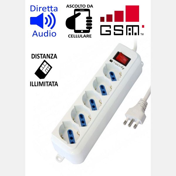 Multipresa con microspia VOX GSM
