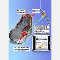 Scarpa con localizzatore GPS