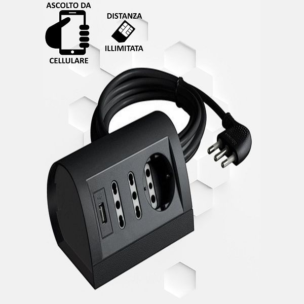 Ciabatta multipresa con registratore audio integrato