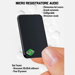Microregistratore audio ultra sottile Art.430